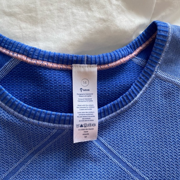 Ivivva Top (just like Lululemon swiftly tech) - Picture 2 of 3